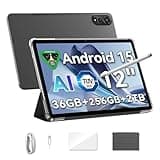 Blackview Mega2 Tablet 12 Zoll，Tablet Android 15 mit 36GB RAM+256GB ROM(2TB TF), 2K FHD Großes Display WideVine L1, Dual 4G LTE+5G WiFi, Octa Core T615,9000 mAh Akku,Dual Kamera,GPS/Face ID