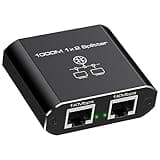 VEDINDUST LAN Splitter 1 auf 2 1000Mbps Ethernet Splitter 2 Port Mit Type-C-Netzkabel Gigabit Switch für Computer, Hub, Router, Set-Top Box, Digital TV, et