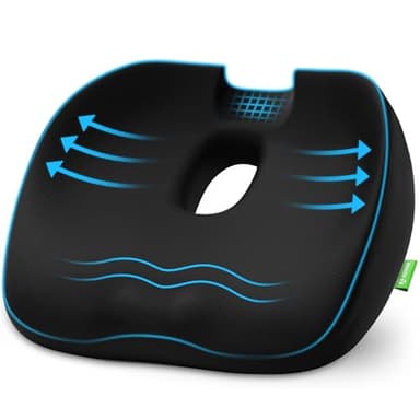 AUVON Sitzkissen Orthopädisch Ergonomisches Hämorrhoiden Sitzkissen mit Loch&U-Form Design, Steißbeinkissen Sitzring Steißbein entlastet & Sitzkomfort erhöht für Bürostuhl Auto Ischias Schwangerschaft