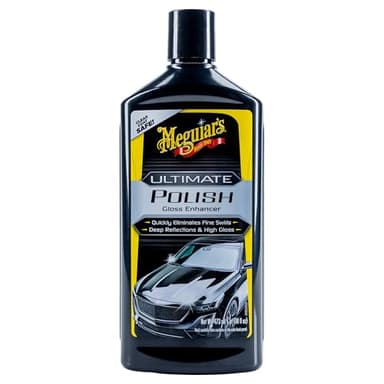 Meguiar's Hochglanzpolitur, Ultimate Polish - Autopolitur & Autoreinigung - Kratzer Entferner Auto- einfache Handanwendung und Poliermaschine - feines Polierkorn 473ml - G19216EU