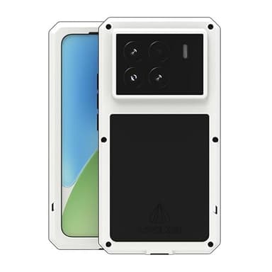 leistungsstarke Metall wasserdichte Koffer für Xiaomi 15 Deckung Ganzkörperschutz Schockdelie - weiß weiß