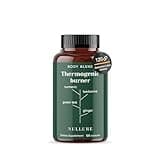 Nullure Thermogener Natürlicher Fettverbrenner | Gewichtsreduktion I Vegan I Grüner Tee + Kurkuma + Ingwer + Berberin + Resveratrol + Knoblauch + Vitamin A + Piperin - 120 Kapseln (2 Monate)