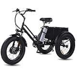 Broobey Erwachsenes Dreirad elektrisches 3-Rad-Fahrrad für Eltern Lastenfahrrad 20 * 4", Dreirad für senioren 70km Lange Reichweite, Unterstützung 150Kg, 48V*15Ah Batterien