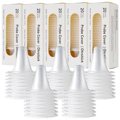 200 Stück Braun Fieberthermometer Schutzkappen, Fieberthermometer Ohr, Einwegabdeckungen, Ohrthermometer Ersatzschutzkappen für alle Braun Modelle Ohrthermometer