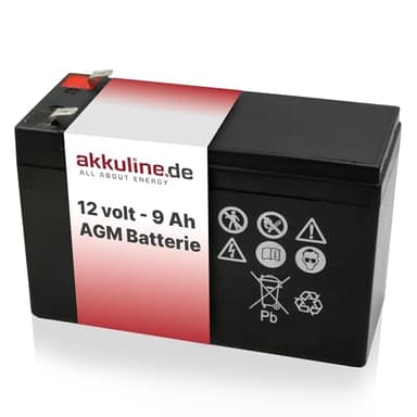 AGM Power Ersatz-Akku für Teufel ROCKSTER AIR Lautsprecher - 12V Akku mit 9Ah, Blei-Gel-Technologie - Hohe Leistungsstabilität, Langlebigkeit und Zyklenfestigkeit