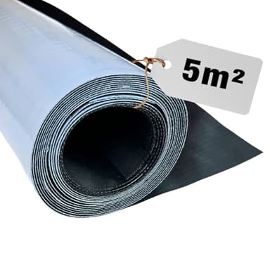 HSS EPDM Dachfolie Selbstklebend – 5m² KSK Dachbahn für Gartenhaus & Carport – UV Beständig & Wasserdicht – 1,3mm Stark – 100cm x 5m – Schwarz
