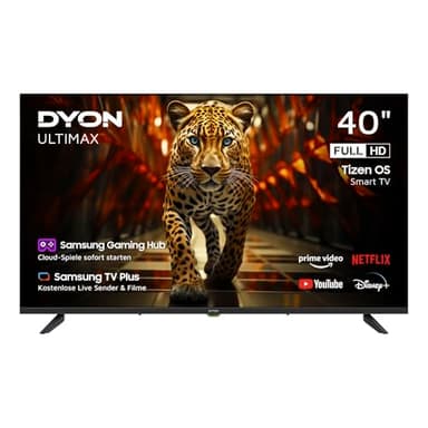 DYON ULTIMAX 40F-TI - 40 Zoll (100 cm) Full-HD Smart TV mit Samsung Tizen OS, Triple Tuner (DVB-C/-S2/-T2), Samsung Smart & Gaming Hub, Prime Video, Netflix, Disney+ [2025]