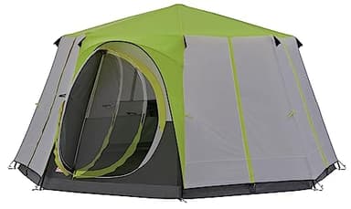 Coleman Octagon mit großen Fenstern, mit 360° Rundumblick, stabile Stahlstangenkonstruktion, Vollständig integrierte Bodenplane, einfacher Aufbau, 100% Wasserdicht