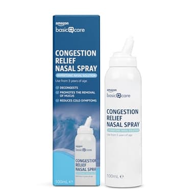 Amazon Basic Care Nasenspray, Congestion Relief, gegen verstopfte Nasen, 100 ml