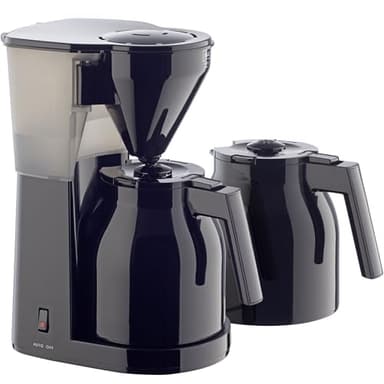 Melitta Easy Therm – Filterkaffeemaschine mit doppelter Thermkanne, für bis zu 8 Tassen Kaffee, in Schwarz