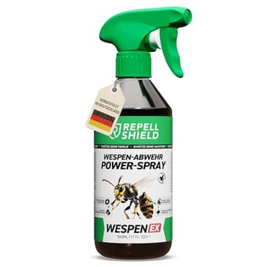 RepellShield® Natürliches Wespenspray mit Geraniol -250ml - Präzise Vertreibung durch Insektenspray als Wespen Abwehr - Zitrusduft