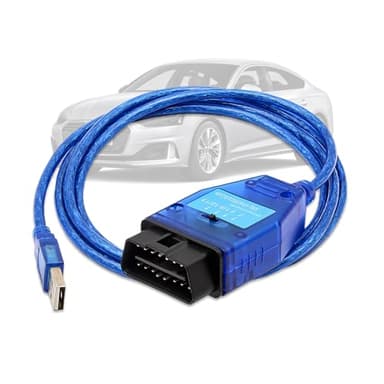 KKL 409 FiatECUScan OBD2 Kabel mit FT232RL Chip,Diagnosesoftware für V A G-COM 409+FIATECUSCAN Schnittstelle 2-in-1-Scannerwerkzeug mit 4-Wege-Schalter,geeignet für V vv,Audi,Fiat,Alfa,Lancia Fahrzeug
