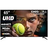 CHIQ 65 Zoll Fernseher,U65H7A,4K Smart TV,Android 11,WiFi,Bluetooth,Dolby Vision,Play Store, Google Assistant,Chromecast,Netflix,Triple Tuner(DVB-T2/T/S2/C), HDMI2.0, Schwarz