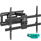 ONKRON TV Wandhalterung schwenkbar für 42-120 Zoll TV bis zu 100 kg, Ultra Slim TV Wandhalterung ausziehbar, neigbar max VESA 1000x600 Schwenkarm Fernseher/große TV Halterung Wand Schwarz M10-B