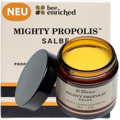 Mighty Propolis Salbe 60g | Hochkonzentrierte Bee Enriched Wund- und Heilsalbe mit Calendula | Pflegende Zugsalbe & Wundsalbe I Salbe gegen Juckreiz im intimbereich | Wundheilsalbe, Bee Creme Classic