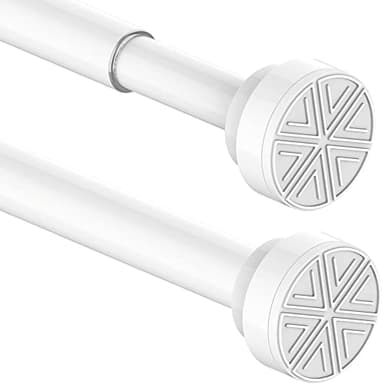 Gardinenstange 4m Extra Länge Duschvorhangstange Duschstange ohne Bohren Ausziehbar Teleskop Kleiderstange Teleskopstange für Badezimmer,Schlafzimmer Weiß 190-410
