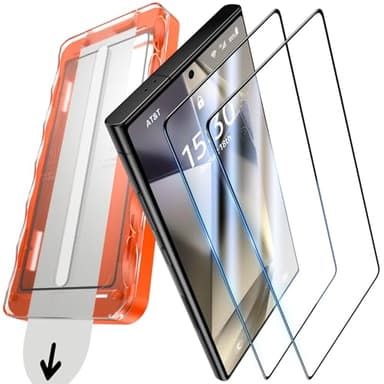 UniqueMe für Samsung Galaxy S24 Ultra für Panzerglas - [Full Screen Displayschutz] Schutzfolie für Samsung Galaxy S24 Ultra Schutzglas,Auto Installation,2 Stück