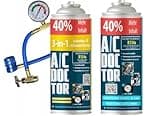 AC Doctor Paket 3in1 2 x R134a Klimaanlagenschlauch Fix Leitung zum Auffüllen der Klimaanlage im Auto