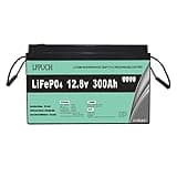 LiFePO4 Batterie 12V 300Ah, Lithium Freizeitbatterie, Lithium Eisenphosphat Batterie anstelle von Auto AGM Batterie oder Deep Cycle-Batterie, für Wohnmobil, Boot, Solaranlage,Outdoor-Camping usw