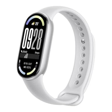 Xiaomi Smart Band 10, Smart Watch,Fitness-Tracker, 1,72" AMOLED Display, 21 Tage Akku, 5ATM Wasserdichtigkeit, SPO₂ & Herzfrequenzmessung, Schlafüberwachung,150+ Sportmodi, Silber