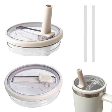 Ersatzdeckel Stanley Cup,2 Stück Stanley Cup Deckel für 40oz Becher, Stanley Flip Straw Deckel,Wiederverwendbarer, Auslaufsicherer Wasserdichter Dichter Tumbler, Stanley Cup Lid Ersatz