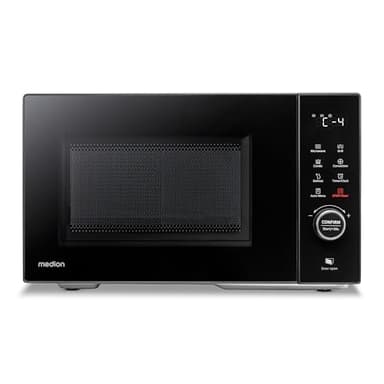 MEDION Mikrowelle mit Grill und Heißluft (23 Liter, 900 Watt, 1000 Watt Grill, 1680 Watt Heißluftfunktion, 11 Automatik-Programme, 5 Leistungsstufen, Auftaufunktion, Edelstahl, MD12031) [MODELL 2025]