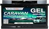 Gel Batterie 12V 100Ah Caravan Extreme Solarbatterien Gel-Technologie 12V Akku Solar, Solarbatterie Bootsbatterie Battery Wohnmobile, Wohnwagen 100 Ah