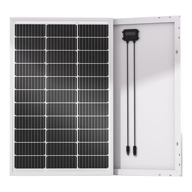 ECO-WORTHY 100W Solarpanel Monokristallines, 12V Solarmodul mit Aluminiumrahmen, Geeignet für 12V Batterien Boot, Wohnmobile, Gartenhäuse, Haus