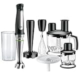 Braun MultiQuick 7 MQ 7087X Stabmixer - Pürierstab mit abnehmbarem Edelstahl Mixfuß mit ActiveBlade Technologie zum Pürieren der härtesten Zutaten, inkl. 5-teiliges Zubehör Set, 1000 Watt, Schwarz