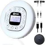KLIM Journey + Tragbarer CD-Player Walkman mit langlebigem Akku + Mit Kopfhörern + Radio FM + Kompatibler MP3-CD-Player + SD-Karte, FM-Transmitter, Bluetooth + Ideal für Autos + Portable CD Player
