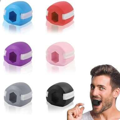 Kiefer Trainer,6 Stück Jawline Trainer,Jawline,Kiefertrainer, Kieferretter,Jaw Trainer,Doppelkinn Trainer Ball, Jawline Face Exercise Ball,Effektiver Doppelkinn-Entferner,Für Frauen Und Männer