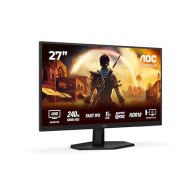 AOC Gaming Q27G42ZE - 27 Zoll Quad HD Gaming Monitor, 240 Hz, 1 ms, G-Sync comp., HDR10 (2560x1440) schwarz-rot