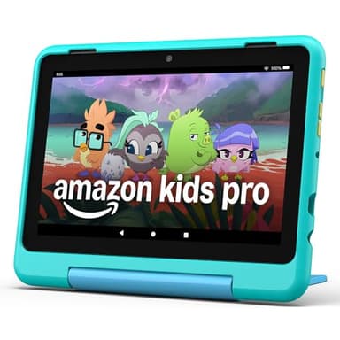Amazon Fire HD 8 Kids Pro-Tablet (Neueste Generation), für Kinder von 6-12 J. | 3 GB RAM, 8-Zoll-HD-Bildschirm, werbefreie Inhalte, Kindersicherung, 13 Std. Akkulaufzeit, 32 GB, blaugrün (2024)