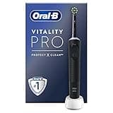 Oral-B Vitality Pro Elektrische Zahnbürste/Electric Toothbrush, 1 Aufsteckbürste, 3 Putzmodi für Zahnpflege, Designed by Braun, schwarz