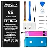 Akku für iPhone 6s 3800mAh, JUBOTY Neues Upgrade Li-ion hohe Kapazität 0-Zyklus Akku Ersatz für iPhone 6s Model A1633 A1688 A1700 mit kompletten professionellen Reparatur-Set