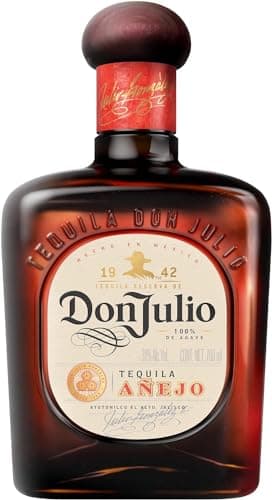 Don Julio Añejo, premium gereifter Tequila aus Jalisco, Mexiko, 100 % blaue Agave, 18 Monate im Eichenfass gelagert, pur, als Paloma- und Margarita-Cocktail, 38,00 % vol, Einzelflasche, 700 ml