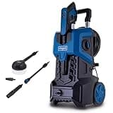 Scheppach Hochdruckreiniger HCE3000 mit Druckanzeige | 180bar | XXL 8m Anti-Twist Schlauch | 480 L/h | 2400W | Einstellbarer Hochdruckstrahl | ausziehbarer Transportgriff | Reinigungsmittelbehälter