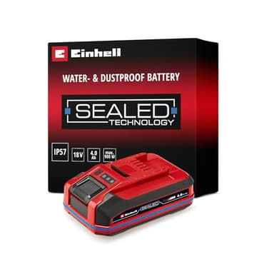 Original Einhell 18V 4,0 Ah Sealed Power X-Change Plus (18 V Akku, Wasser- & staubgeschützt, Schutzklasse IP57, universell verwendbar für alle PXC-Geräte, ohne Ladegerät)