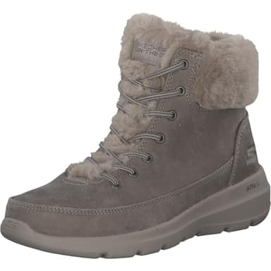 Skechers Damen Glacial Ultra Wonderland Stiefel, Taupe Textil, 40 EU