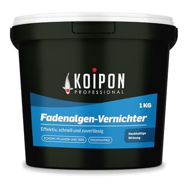 KOIPON Fadenalgen-Vernichter 1 kg, Phosphatfreie Algenbekämpfung, Fadenalgenvernichter gegen Algenwachstum und Fadenalgen im Gartenteich