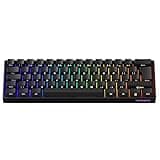 MONSGEEK FUN60 PRO Rapid Trigger-Tastatur, 0,01mm RT-Genauigkeit, 8000Hz, Kabelgebundene RGB 60% Gaming-Tastatur mit Magnetic Switches, für PC/Mac (Schwarz, ISO Layout)