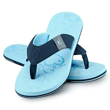 Ultrapower Flip-On Damen Zehentrenner | Flip Flops | Badelatschen | Strandschuhe | Duschlatschen | Zehenstegpantolette | Bad | Sauna Schuhe | Sandalen | ZT2 | Türkis - Blau | Gr.39