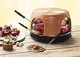 Emerio Pizzaofen, PIZZARETTE das Original, handgemachte Terracotta Tonhaube, patentiertes Design, für Mini-Pizza, echter Familien-Spaß für 8 Personen, PO-116124.1, Pink