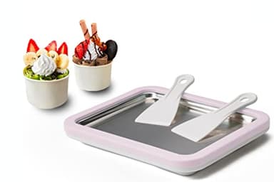 JoyMech Instant-Eiscreme-Hersteller, Ice Cream Rolls Maker, Eismaschine, Eismaschine, Eiscreme-Maschine, gebratene Eismaschine (Lila)