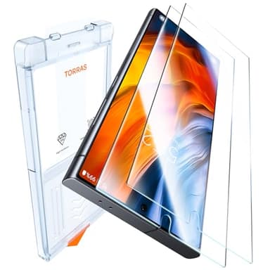 TORRAS für Samsung Galaxy S24 Ultra für Panzerglas [100% Effektive Entsperrung] Höchste Kratzfestigkeit Schutzfoile für S24 Ultra 9H+ Glas [0 Luftblasen & Staub] 2 Stück