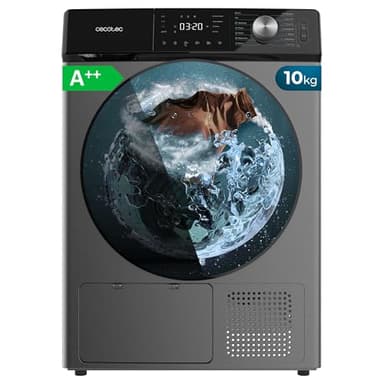 Cecotec Wäschetrockner Wärmepumpe 10 kg Bolero Dresscode Dry 10355 Steel. Äquivalente Klasse A++, 14 Programme, 4 Trockenstufen, Funktionen Stop&Go, Delay Start, KidLock und DiamondCare, Edelstahl