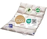 Vitaschlaf® Bio-Luxe-KBA TESTSIEGER W4 MEDIUM GANZJAHRESDECKE Organic 100% GÄNSE Daunendecke Deutsche Qualität Downpass (135 x 200 cm)