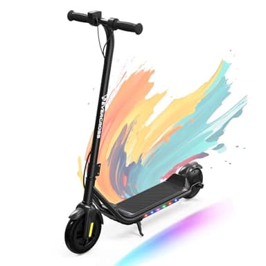 EVERCROSS E6 Elektroroller für Kinder, 7" Leichter E-Scooter für 6-12 Jahre, Elektroscooter mit Einer Reichweite von bis zu 20 km und 7-farbigen Lichtern, 3 Geschwindigkeitsmodi (8, 12, 16 km/h)