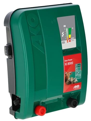 AKO Duo Power Xi 8000, Weidezaungerät Expert, 12/230 V Duo Gerät, Input 12.00 J, max. Spannung 11.200 V, für Zäune bis 50 km, 5 Jahre Garantie, Made in Germany