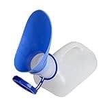 Kangdaer Urinflasche für Männer und Frauen, Urinflasche mit Deckel und Trichter, 1000 ml Urinalbehälter, Tragbare Toilette Urinal Flasche für Camping